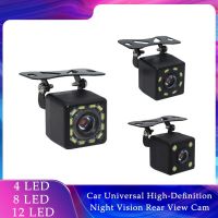 Car Universal 12LED High Definition Night Vision Reversing 8LED Rear View Camera Monitoring CCD Chip 4LED Lights Vehicle Backup Cameras