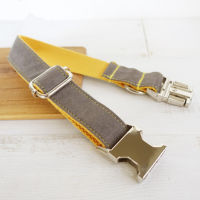 Gray Yellow Velvet Leash for German Shepherd Customized Dog Collar Polyester Pet Products for Dog Care Gratuit Tout Produit