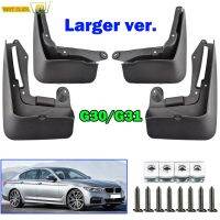 4Pcs Molded TPO Mud Flaps สำหรับ BMW 5 Series G30 G31 Sedan Saloon Touring 2017 - 2022 Splash Guards Mudguards ด้านหน้าด้านหลัง2018 2019