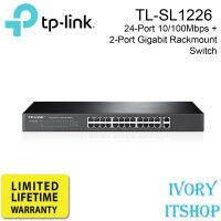 TP-Link TL-SL1226 24-Port 10/100Mbps + 2-Port Gigabit Rackmount Switch