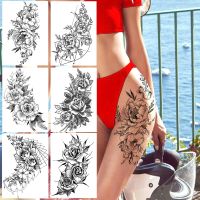 hot！【DT】❡₪  Tattoos Temporary Adult Arm Sticker Fake Floral Bloosom Leg Tatoos