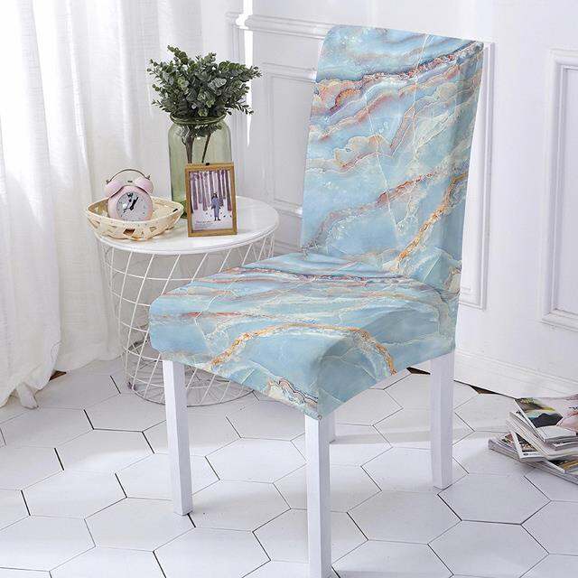 cloth-artist-ฝาครอบเก้าอี้เรขาคณิตห้องรับประทานอาหาร-elasticslipcover-spandex-marble-seat-cover-forbanquet-seat-case