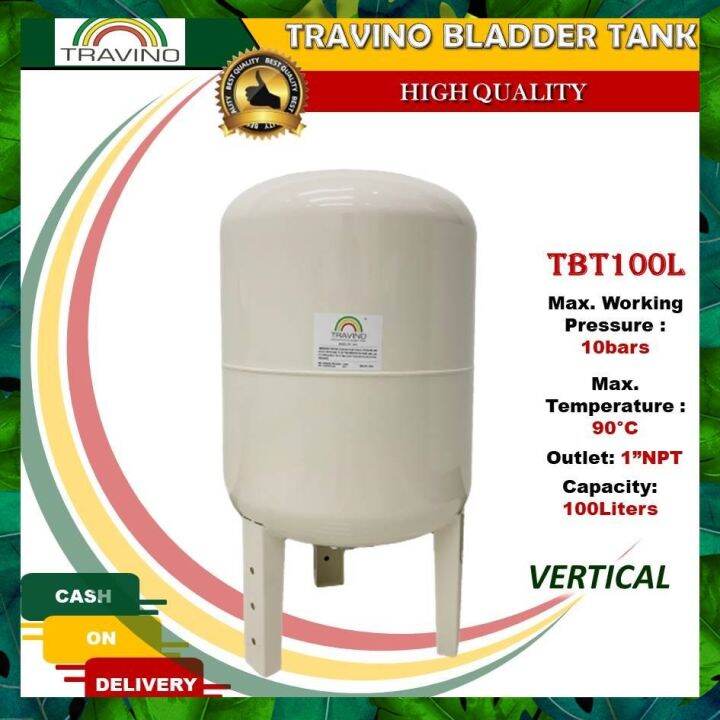 Travino Bladder Type Water Pressure Tank TBT100L 100 liters Vertical