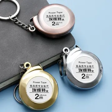 Mini Retractable Steel Pocket Measuring Ruler Tape Keychain 100cm