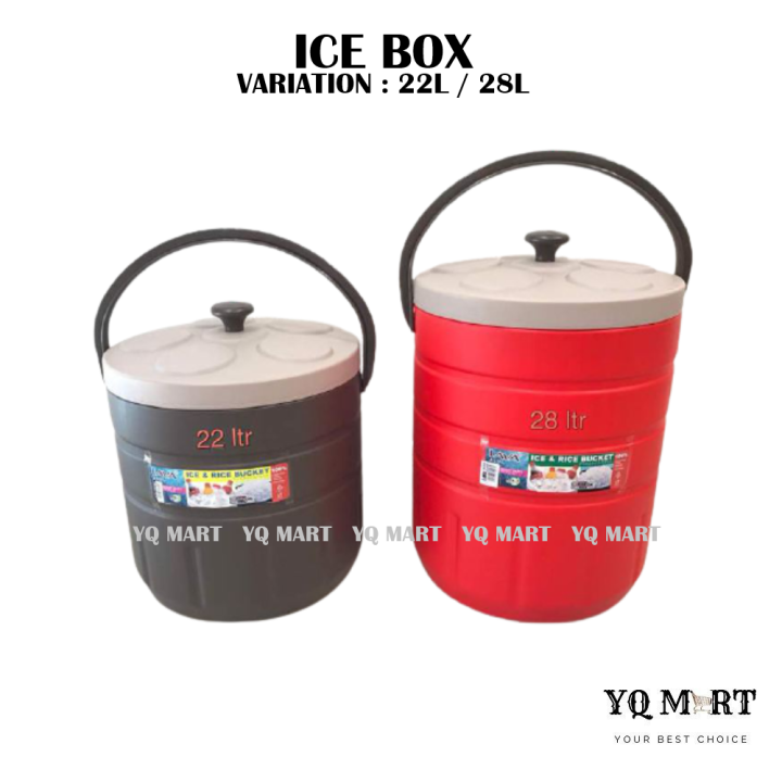 22L 28L Ice Box/ Rice Bucket/ Cold & Warm Storage Box/ Round Ice Box