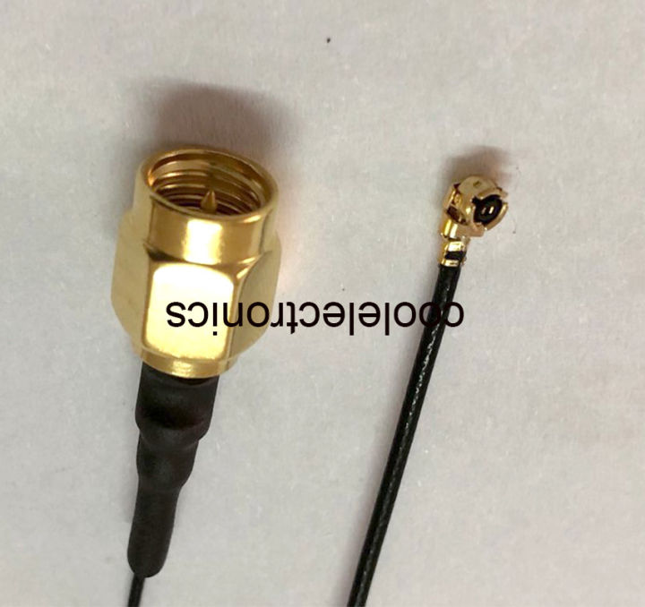 2pcs Black 1.13 IPX u.fl IPEX to SMA male Connector RF Pigtail Cable 1.13mm 10/15/20/30cm