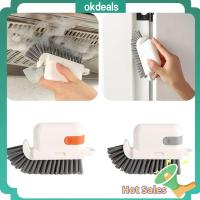 OKDEALS ทำความสะอาดร่องหน้าต่าง แปรงขัดพื้น ปรับได้ปรับได้ แบบ3 in 1 แปรงสำหรับซอกซอน ของใหม่ มัลติฟังก์ชั่ แปรงทำความสะอาด หน้าต่างหน้าต่างหน้าต่าง