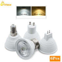 6pcslot GU10 MR16 E27 E14 Led Bulb 6W220V 230V 240V Beam Angle 24120 Degree Spotlight For Home Energy Saving Indoor Light Bulb