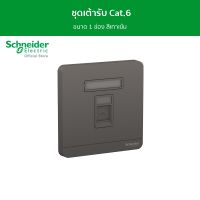 Schneider ชุดเต้ารับ Cat.6 ขนาด 1 ช่อง สีเทาเข้ม รุ่น AvatarOn E รหัส E8331RJS6_DG - ชไนเดอร์ l สั่งซื้อได้ที่ร้าน Schneider Electric official store