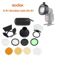 อุปกรณ์เสริมแฟลช GODOX S-R1 , AK-R1 สำหรับแฟลชหัวค้อนทรงสี่เหลี่ยมแปลงเป็นหัวกลม เพื่อใช้ AK-R1