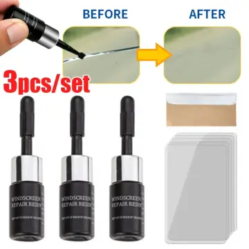 Windshield Scratch Remover（Glass Crack Repair Liquid Glass Repair Kit  Cracked Glass Scratch Remover Windshield Repair Kit Glass Glue Crack Repair  Broken Glass Repair Liquid Windshield Crack Repair Kit Original Crack Glass  Repair