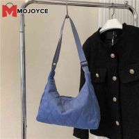 MOJOYCE Quilted Crossbody Bag Nylon กระเป๋าสะพายไหล่ความจุขนาดใหญ่ Casual Women Soft Fashion Portable Solid Color For Girls Shopping