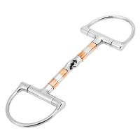 Equestrian Horse Mouth Bit Stainless Steel Horse Mouth Piece Snaffle Double Jointed Bit Horse Racing Accessory
