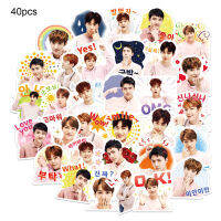 Goodbro 40ชิ้น/เซ็ตกระเป๋าเดินทางคอมพิวเตอร์ Decor สติกเกอร์กันน้ำสมาชิก EXO สติ๊กเกอร์พิมพ์ลาย