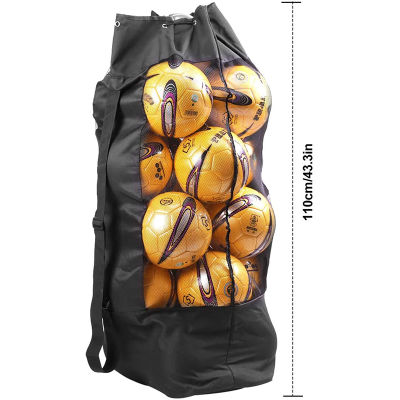 Mesh Basketball Soccer Bag Waterproof Large-Capacity Outdoor Sports Volleyball Net Ball Rugby Storage BagDrastring Shoulder Bags