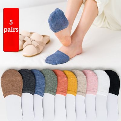 Forefoot Socks Woman Summer Solid Color Candy Female Half Foot Toe Cover Half Socks Heels Invisible Cotton Breathable Socks New Shoes Accessories