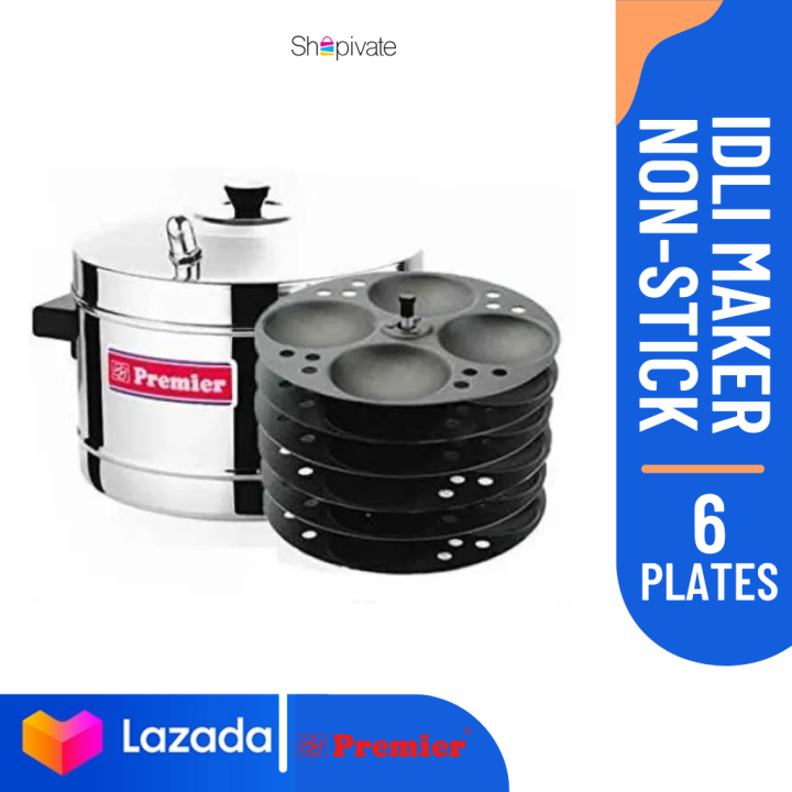 Premier Stainless Steel IDLI MAKER with NONSTICK 6 plates (Large) Lazada