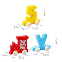 Baby Toys Wooden Montessori Education Alphabet Train Set Building Blocks Learning Number Letter Colors Game Train Model Gifts