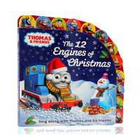 Thomas and friends Thomas and his friends series the 12 engines of Christmas childrens Enlightenment cardboard picture storybook