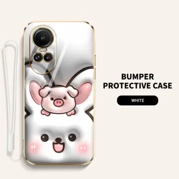 For Oppo Reno10 Case CPH2531 Cartoon Soft Silicone Clear TPU Phone