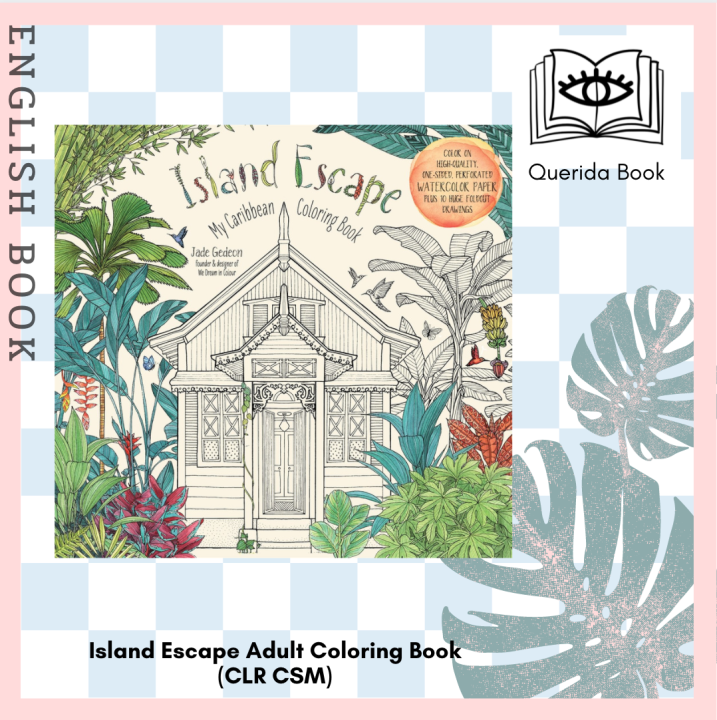 [Querida] สมุดระบายสี Island Escape Adult Coloring Book My Caribbean