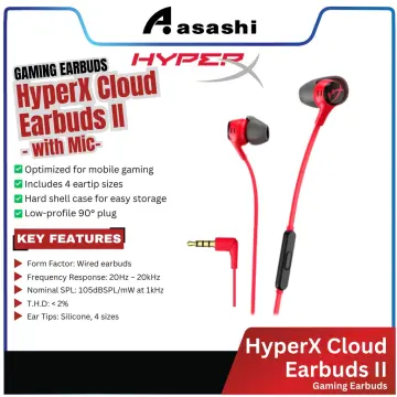 HyperX Cloud Earbuds Gaming Headphones with Mic HX-HSCEB-RD / 705L8AA