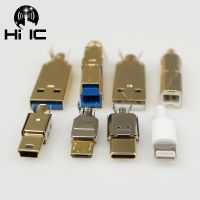 HiFi Audio Gold plated Type A Type B Type C USB A USB B USB 3.0 Mini USB Mico Connector Jack Tail Sockect Connector Port Sockect