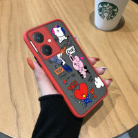 เคสสำหรับ Vivo Y27กันกระแทกเคสป้องกันกล้องคลุมทั้งหมดเคสใส่โทรศัพท์มีน้ำค้างแข็งโปร่งใสการ์ตูนน่ารัก KPOP MAFG VAN COOKY TATA