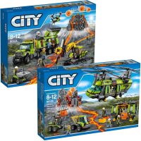[LEGO] Assemble lego city adventures in volcanic exploration base of heavy air transport helicopter aircraft fancy blocks