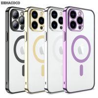 Candy Plating Magnetic Clear For Magsafe Wireless Charge Case For Iphone 14 13 12 Mini 11 Pro XS Max X XR 7 8 Plus Silicone Case