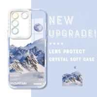 Casing Ponsel เคสโทรศัพท์คริสตัลกันกระแทกของแท้5G V27 Pro 5G สำหรับคลุมทั้งหมดปลอกอ่อน V27E Vivo เคสมือถือใสเพื่อปกป้องกล้อง