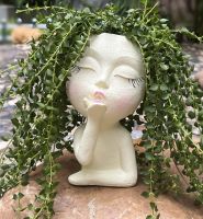 Face Pot Succulent Resin Planters Outdoor Indoor Garden Courtyard Lawn Decoration