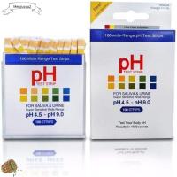 MEIQIUCOU2 100ct ความไวสูง แถบทดสอบ PH 4.5-9.0 ความแม่นยำสูง กระดาษทดสอบค่า pH สากลสากลสากล กระดาษลิตมัส ความเป็นกรดของร่างกายและความเป็นด่าง