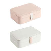 Small Jewelry Organizer Box Travel Jewelry Case PU Leather Portable Jewellery Storage Boxes Holder with Earrings Plate