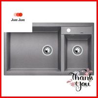 ซิงค์ฝัง 2หลุม BLANCO METRA 9 495.39.102 แกรนิต สีอลูเมทัลลิคBUILT-IN SINK BLANCO METRA 9 495.39.102 2B GRANITE ALU METALLIC **สินค้าแนะนำ**