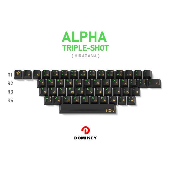 domikey-semiconductor-cherry-profile-abs-doubleshot-keycap-for-mx-stem-keyboard-poker-xd68-xd84-bm60-bm65-87-104-gh60-xd64-green-basic-keyboards