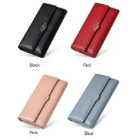 BELA Women Long Wallet Genuine Leather Hand Purse with Leaf Decoration Large Capacity