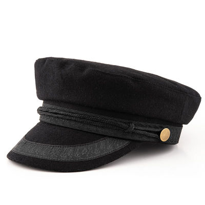 Large size navy cap small head flat hat felt army hat big bone men wool plus sizes military caps 52-55cm 55-57cm 58-60cm 60-63cm