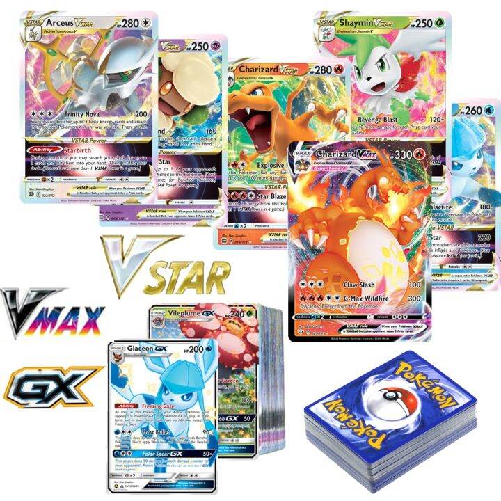 cw-42-pcs-english-violet-iron-metal-cards-arceus-vstar-vmax-card-limited-game-collection