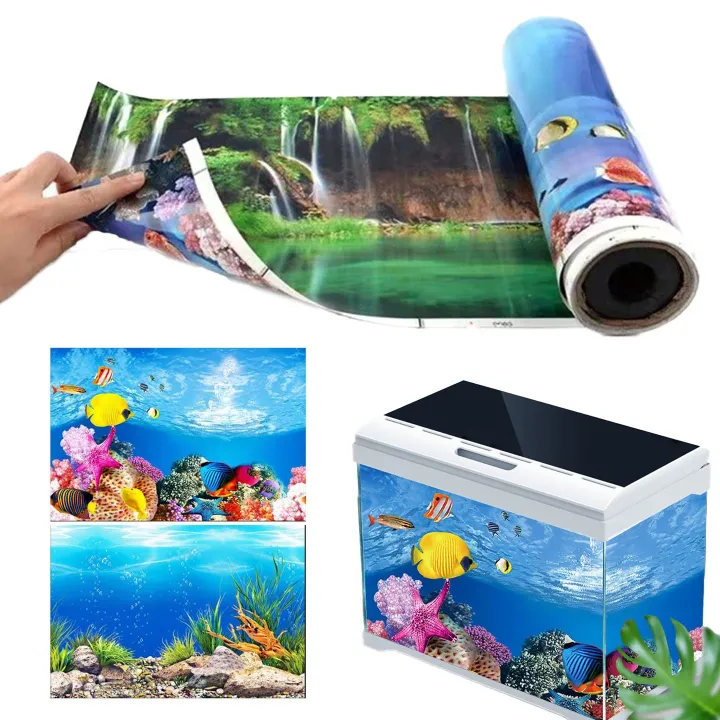 NANRUO 3D Thicken Bright Color for Fish Tank Duble-sided Aquascape Painting  Aquarium Decor Landscape Sticker Aquarium Background Paper | Lazada PH