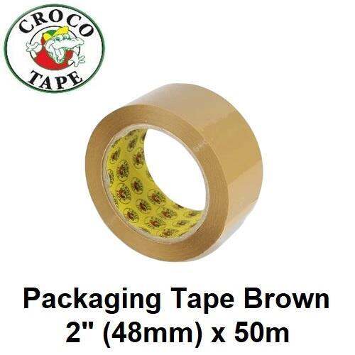 Crocodile Packaging Tape 2 48mm 50meters Brown Tan 2inches 50m packing