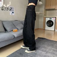 Vintage High Waist Women Black Jeans New 2021 Autumn Streetwear Wide Leg Jeans Female Denim Pants Straight Baggy Mom Denim Pants