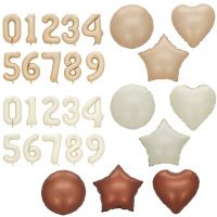 40inch Caramel 1-9 Number 18inch Star Round for 30 40 50 Birthday Decoration Supplies