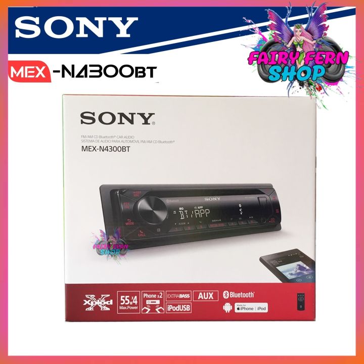 โปรโมชั่น-sony-วิทยุติดรถยนต์-sony-mex-n4300bt-เครื่องเล่นติดรถยนต์1din-cd-เล่นบลูทูธ-เล่นusb-วิทยุfm-วิทยุ-sony-วิทยุติดรถยนต์-กำลังขับ-4-x-55w-extra-bass