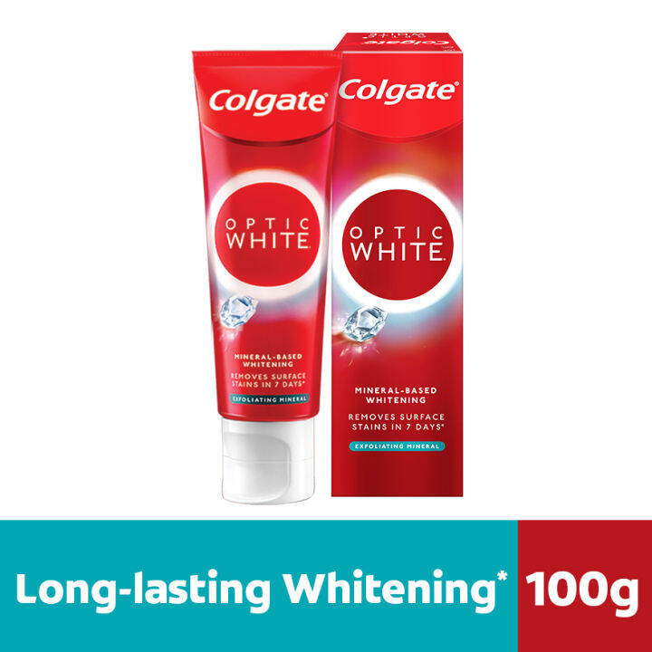 COLGATE Optic White Exfoliating Mineral Toothpaste 100g | Lazada