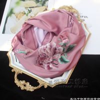 Hot sell Suzhou embroidery is the spring and autumn period and the model of suzhou embroidery silk scarf mulberry silk embroidered shawls scarves to send mother mothers day gift