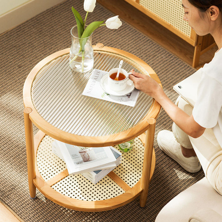 xmds-โต๊ะ-โต๊ะกาแฟกลม-โต๊ะน้ำชา-ง่าย-ๆ-ครัวเรือนในห้องนั่งเล่น-การจัดการ-โต๊ะน้ำชา-ลักษณะแสง-โมเดิร์น-ไม้เนื้อแข็ง