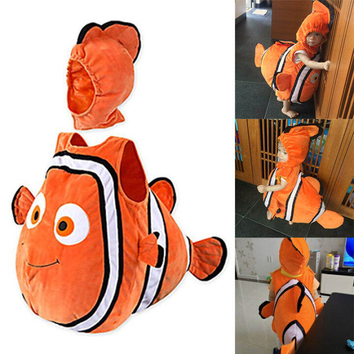 halloween costume kids Fish Costumes Jumpsuit Kids Cosplay Outfit with