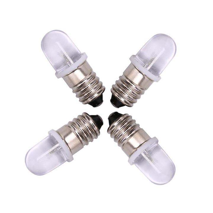 pheebss-5pcs-e10หลอดไฟled-dc-3v-4-5vเครื่องมือหลอดไฟไฟให้สัญญาณไฟฉายหลอดไฟ