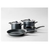 6-piece cookware set, grey SKÄNKA